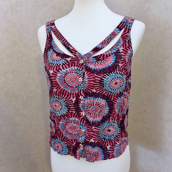 AMERICAN RAG Tie Dye Look Soft Tank Top Size Small - Picture 1 of 8